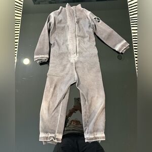 Nununu Gray Full-Body Suit with Neon Accent